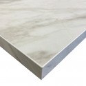 Plan de travail ilot central stratifié HPL marbre gris 1600 x 900 x 38 mm FSC
