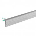 Profilé de transition rénovation d'escalier stratifié light grey 1300 x 56 x 12 mm