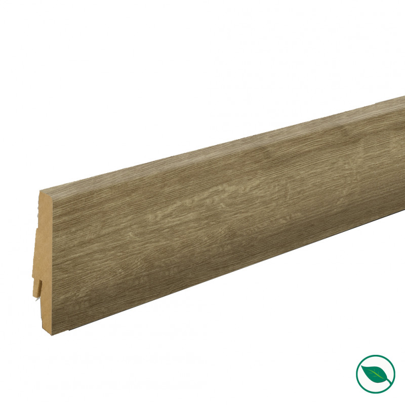 Pack 5 Plinthes décoratives K326 pièce humide sundance oak 2400 x 70 x 19 mm.PEFC 70%