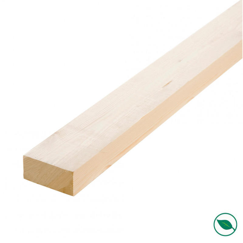 Tasseau sapin brut 2440 x 44 x 95 mm - PEFC 70%