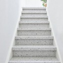 Lot de 3 contremarches rénovation d'escalier stratifié Terrazzo Grey 1300 x 200 x 8 mm