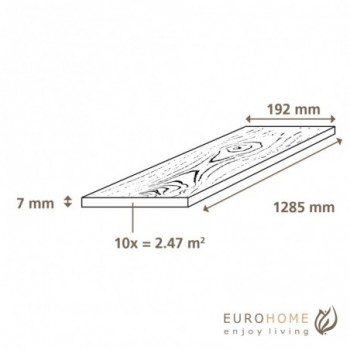 Sol stratifié effet parquet - 7 mm - Art Works - boite de 10 lames - 2,47 m2 - EH CLASSIC K042 - PEFC 70%