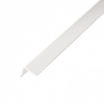Lot de 20 baguettes angles PVC blanc 2600 x 20 x 20 mm