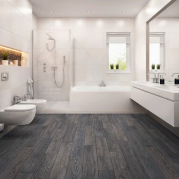 sol stratifié effet parquet  - ép 12mm - Bedrock Oak - boite de 6 lames soit 1,48 m2 - KO Atlantic 12 5541