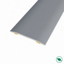 barre de seuil adhésive même niveau aluminium coloris (25) acier mat Long 90 cm larg 3,7cmHt 2,3mm