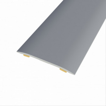 barre de seuil adhésive même niveau aluminium coloris (25) acier mat Long 90 cm larg 3,7cmHt 2,3mm