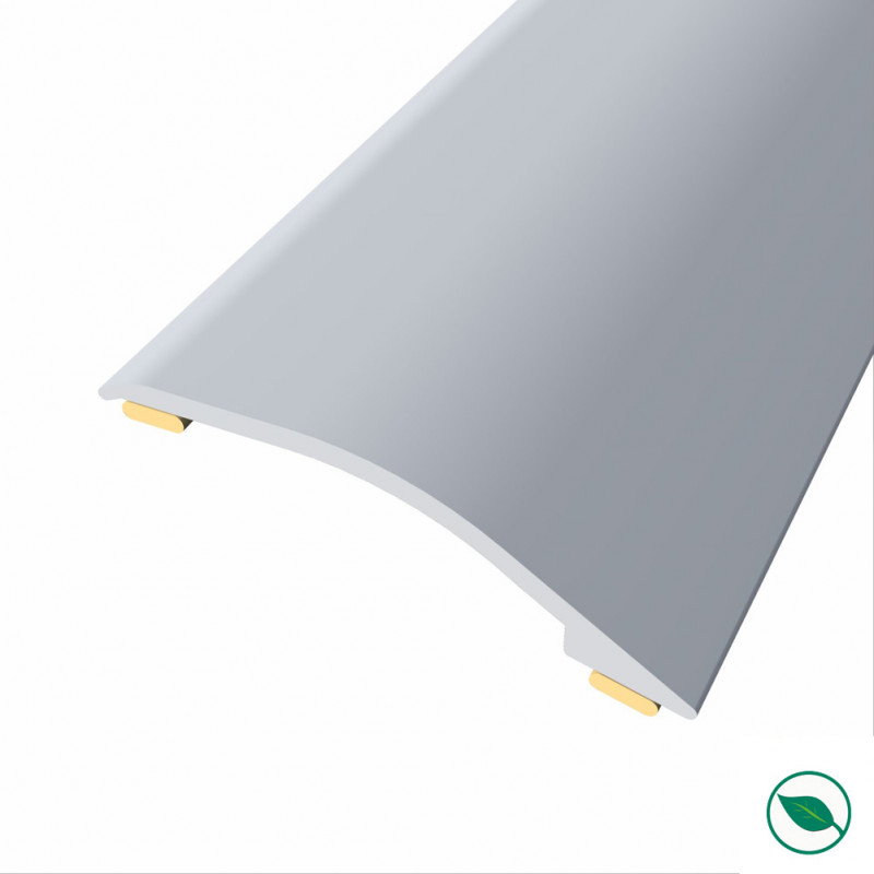 barre de seuil adhésive différence niveau aluminium coloris (03) argent Long 90 cm larg 3,8cm Ht 1,2cm