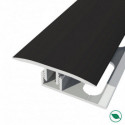 barre de seuil + base joint dilatation aluminium coloris (20) Noir Long 90 cm larg 3,5cm Ht 1cm