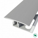 barre de seuil + base joint dilatation aluminium coloris (25) acier Long 90 cm larg 3,5cm Ht 1,4cm