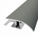 barre de seuil + base différence niveau aluminium coloris (07) brossé Long 90 cm larg 3,9cm Ht 1,4cm