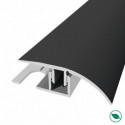 barre de seuil + base différence niveau aluminium coloris (20) Noir Long 90 cm larg 3,9cm Ht 1,4cm