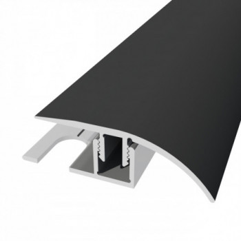 barre de seuil + base différence niveau aluminium coloris (20) Noir Long 90 cm larg 3,9cm Ht 1,4cm