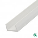 Pack de 10 profils U PVC blanc 2600 x 18 x 18 mm