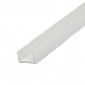 Pack de 10 profils U PVC blanc 2600 x 18 x 18 mm