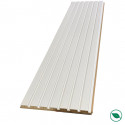 Lot de 2 demi Panneaux mural décoratif lamelles MDF blanc (à peindre) 1250 x 287 x 20 mm-0,72 M2 PEFC 70%