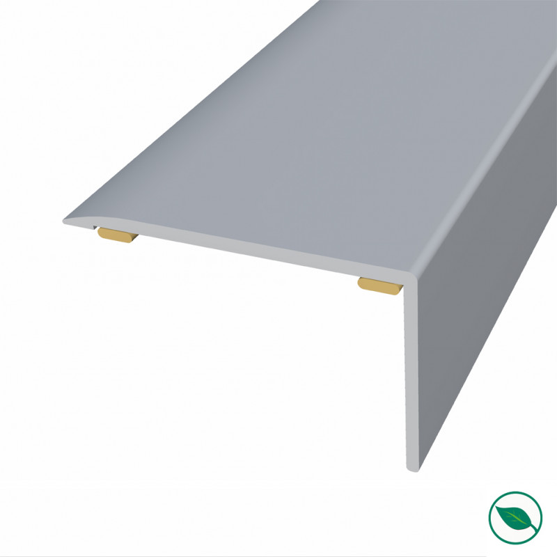 Nez de marche aluminium antidérapant adhésif coloris argent