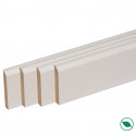 Pack de 4 plinthes bord arrondi MDF revêtues blanc 2400 x 120 x 19 mm PEFC 70%