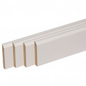 Pack de 4 plinthes bord arrondi MDF revêtues blanc 2400 x 120 x 19 mm PEFC 70%