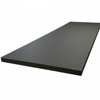 Plan de travail ilot central stratifié HPL noir mat 1600 x 900 x 38 mm FSC