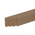 Pack de 4 plinthes bord arrondi MDF brut 2200 x 70 x 12 mm PEFC 70%