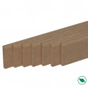 Pack de 7 plinthes bord arrondi MDF brut 2200 x 50 x 9 mm PEFC 70%