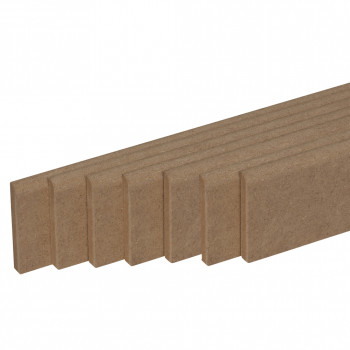 Pack de 7 plinthes bord arrondi MDF brut 2200 x 50 x 9 mm PEFC 70%