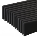 Pack de 10 plinthes bord arrondi MDF Revêtues noir brillant 2500 x 60 x 15 mm PEFC 70%